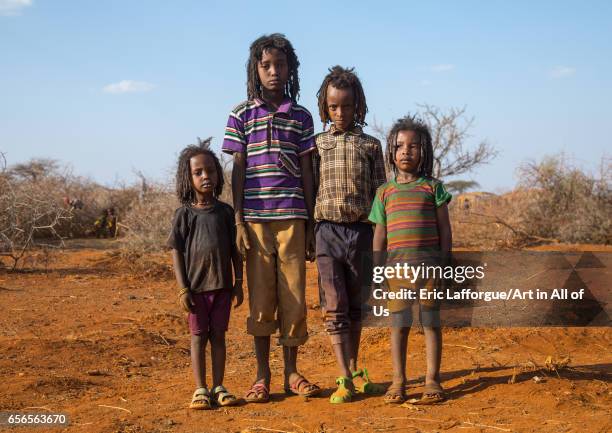 Dabale age grade boys during the Gada system ceremony in Borana tribe, Oromia, Yabelo, Ethiopia on March 3, 2017 in Yabelo, Ethiopia.