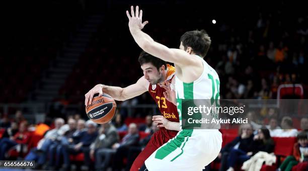 Jon Diebler, #33 of Galatasaray Odeabank Istanbul in action during the 2016/2017 Turkish Airlines EuroLeague Regular Season Round 27 game between...