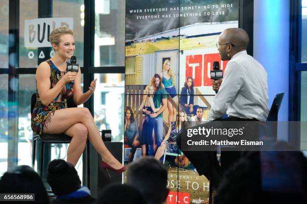 Actress Danielle Savre attends Build Series Presents Danielle Savre discussing "Too Close to Home" at Build Studio on March 22, 2017 in New York City.