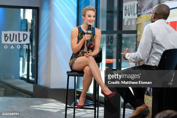 Actress Danielle Savre attends Build Series Presents Danielle Savre discussing "Too Close to Home" at Build Studio on March 22, 2017 in New York City.