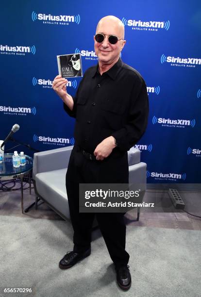 Musician Paul Shaffer discusses his new album during a SiriusXM 'Unmasked' event hosted by Ron Bennington at the SiriusXM Studios on March 20, 2017...