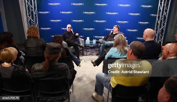 Musician Paul Shaffer discusses his new album during a SiriusXM 'Unmasked' event hosted by Ron Bennington at the SiriusXM Studios on March 20, 2017...