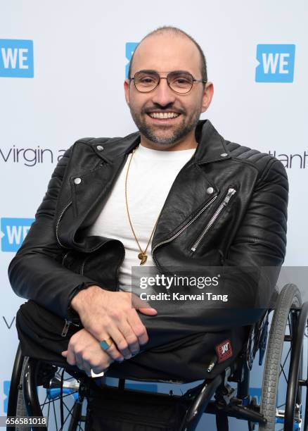 Spencer West attends WE Day UK at The SSE Arena on March 22, 2017 in London, United Kingdom.