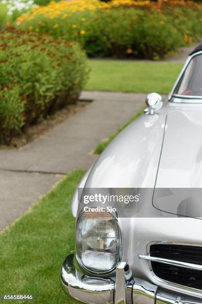 mercedes-benz 300sl roadster conversível carro esportivo clássico - mercedes benz 300sl gullwing - fotografias e filmes do acervo