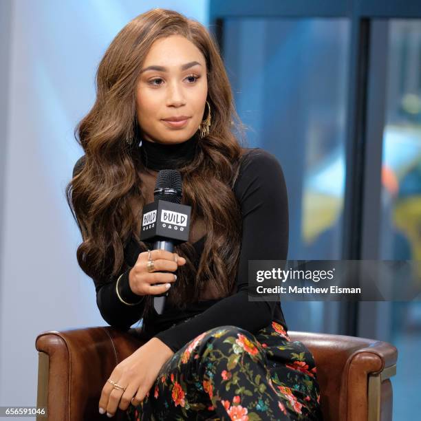 Actress Eva Gutowski attends Build Series Presents Rhea Perlman and Eva Gutowski discussing "Me And My Grandma" at Build Studio on March 22, 2017 in...