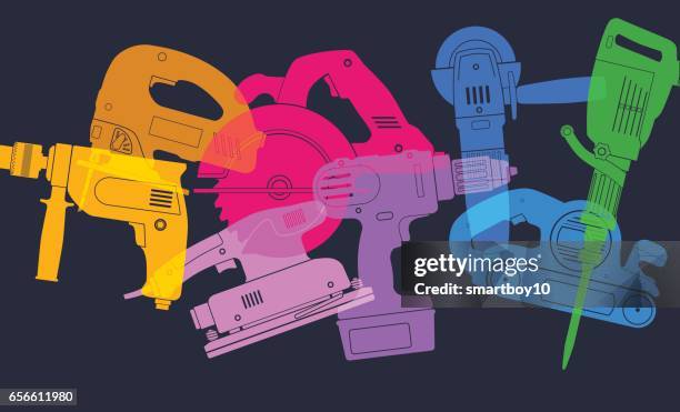 power tools - power tool stock illustrations