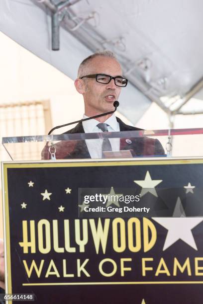 Council member Mitch O'Farrell attends the ceremony as Haim Saban is honored with a star on The Hollywood Walk of Fame on March 22, 2017 in...