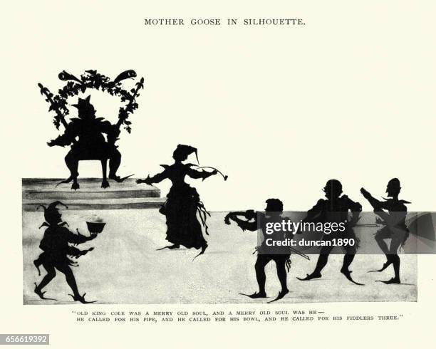 old king cole was a merry old soul - violinist stock illustrations