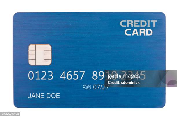 isolated credit card with chip - credit card stock pictures, royalty-free photos & images