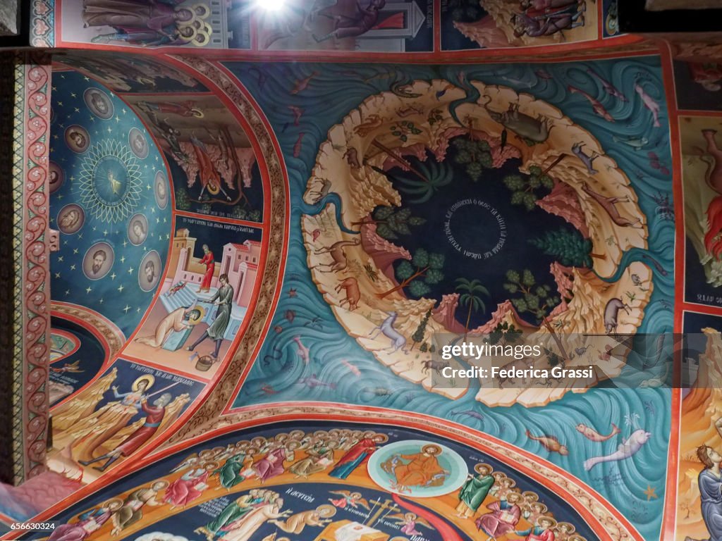 Interior of St. Stephens Monastery, Meteora, Greece