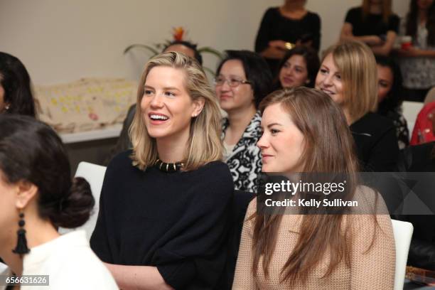 Audience members react to the Refinery29 HER BRAIN Insights presentation at Hint Water Headquarters on March 22, 2017 in San Francisco, California.