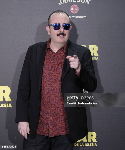 Carlos Areces attends the 'El Bar' premiere at Callao cinema on March 22, 2017 in Madrid, Spain.