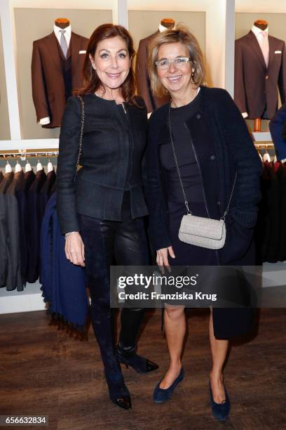 Alexandra von Rehlingen and Inga Griese-Schwenkow attend the Anton Meyer store opening on March 22, 2017 in Hamburg, Germany.