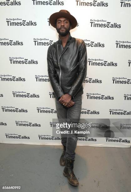 Musician Gary Clark Jr. Attends TimesTalks With Gary Clark Jr at TheTimesCenter on March 22, 2017 in New York City.