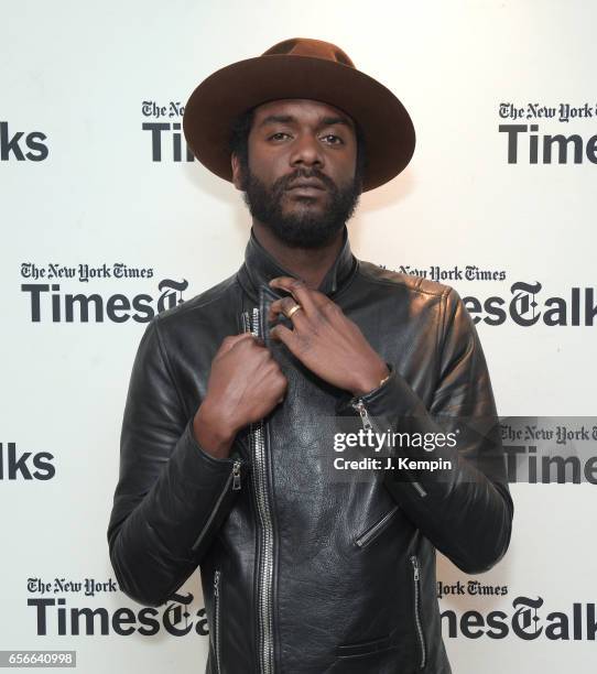 Musician Gary Clark Jr. Attends TimesTalks With Gary Clark Jr at TheTimesCenter on March 22, 2017 in New York City.