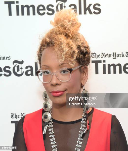 Moderator Jenna Wortham attends TimesTalks With Gary Clark Jr at TheTimesCenter on March 22, 2017 in New York City.