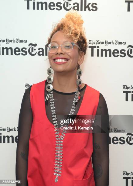 Moderator Jenna Wortham attends TimesTalks With Gary Clark Jr at TheTimesCenter on March 22, 2017 in New York City.