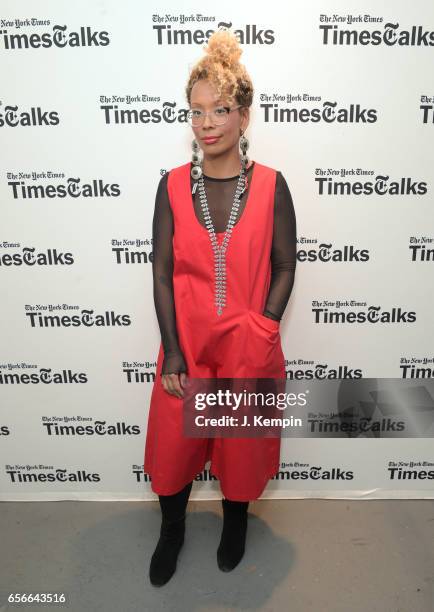 Moderator Jenna Wortham attends TimesTalks With Gary Clark Jr at TheTimesCenter on March 22, 2017 in New York City.