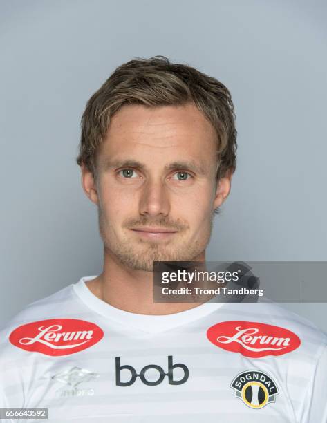 Ole Amund Sveen of Team Sogndal Fotball during Photocall on March 22, 2017 in Sogndal, Norway.