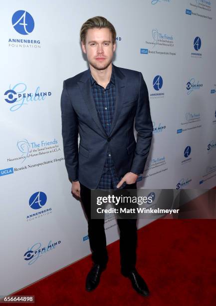 Musician Chord Overstreet attends UCLA Semel Institute's 'Open Mind Gala' at The Beverly Hilton Hotel on March 22, 2017 in Beverly Hills, California.