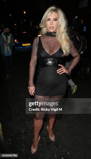 Frankie Essex attends Sixty6 Magazine - issue two launch party at Paper club on March 22, 2017 in London, England.