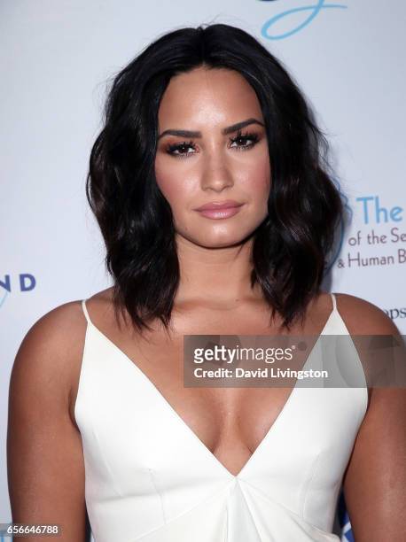 Singer Demi Lovato attends UCLA's Semel Institute's Biannual "Open Mind Gala" at The Beverly Hilton Hotel on March 22, 2017 in Beverly Hills,...