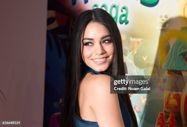 Vanessa Hudgens attends the launch of "Bubble Witch 3 Saga" at Venue 57 on March 22, 2017 in New York City.