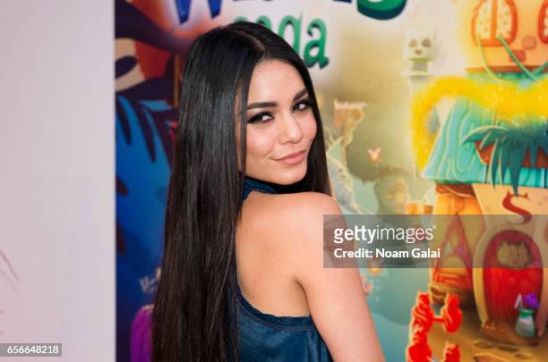 Vanessa Hudgens attends the launch of "Bubble Witch 3" at Venue 57 on March 22, 2017 in New York City.