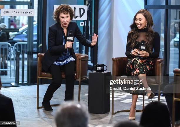 Rhea Perlman and Eva Gutowski attend the Build Series to discuss the YouTube Red show 'Me And My Grandma' at Build Studio on March 22, 2017 in New...