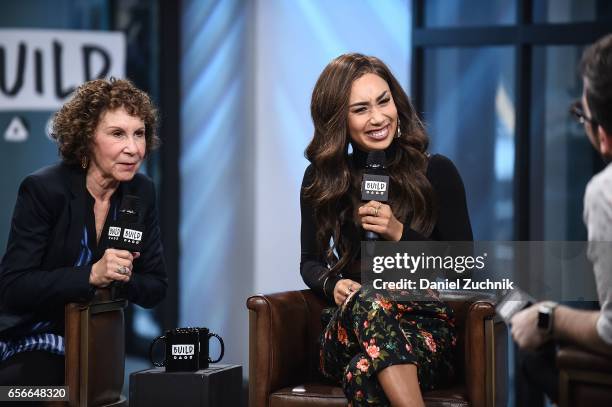 Rhea Perlman and Eva Gutowski attend the Build Series to discuss the YouTube Red show 'Me And My Grandma' at Build Studio on March 22, 2017 in New...