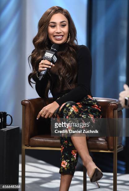 Eva Gutowski attends the Build Series to discuss the YouTube Red show 'Me And My Grandma' at Build Studio on March 22, 2017 in New York City.