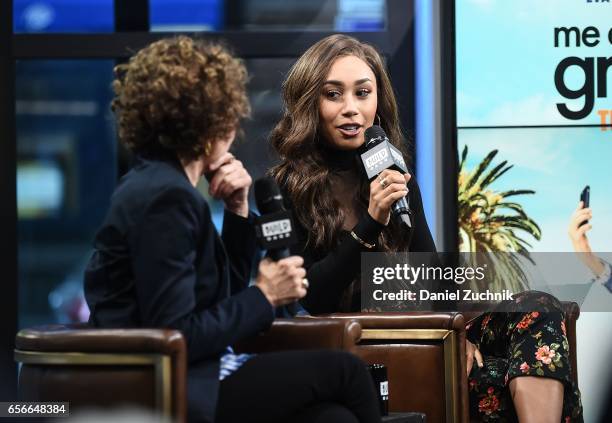 Rhea Perlman and Eva Gutowski attend the Build Series to discuss the YouTube Red show 'Me And My Grandma' at Build Studio on March 22, 2017 in New...