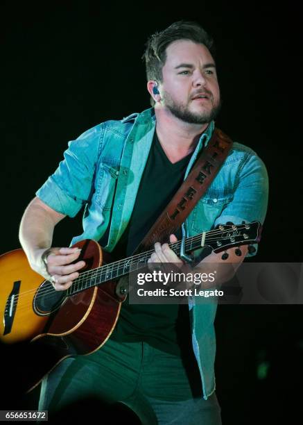 Mike Eli of the Eli Young band performs at The Fillmore Detroit on March 22, 2017 in Detroit, Michigan.