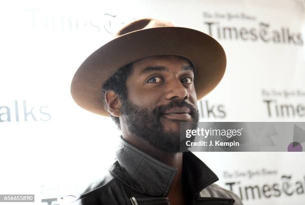 Musician Gary Clark Jr. Attends TimesTalks at TheTimesCenter on March 22, 2017 in New York City.