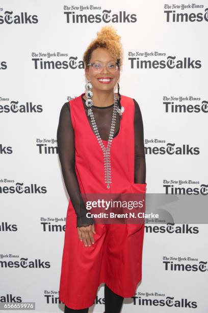 Moderator Jenna Wortham attends TimesTalks with Gary Clark, Jr. Held at TheTimesCenter on March 22, 2017 in New York City.