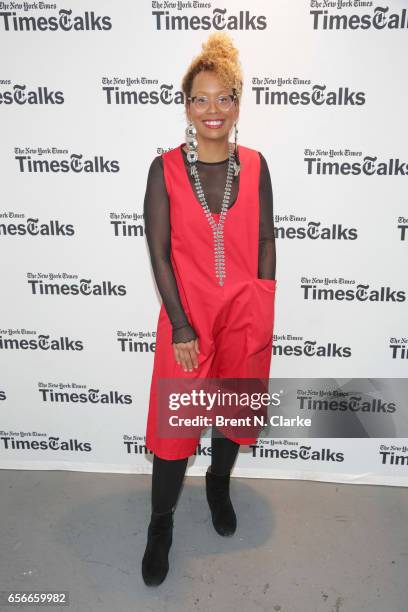 Moderator Jenna Wortham attends TimesTalks with Gary Clark, Jr. Held at TheTimesCenter on March 22, 2017 in New York City.