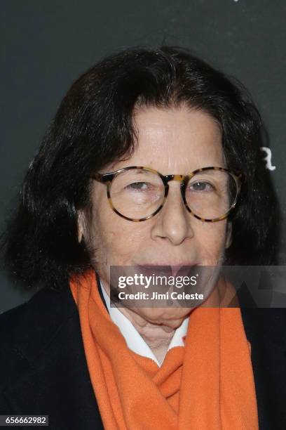 Fran Lebowitz attend the New York premiere of "Cezanne Et Moi" at the Whitby Hotel on March 22, 2017 in New York City.