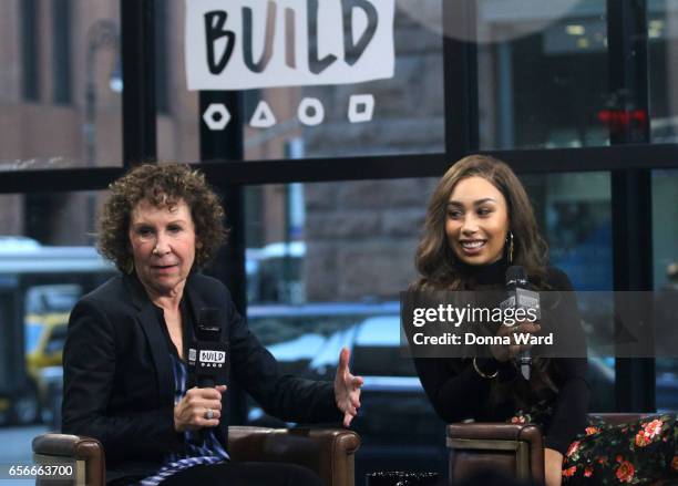 Rhea Perlman and Eva Gutowski appear to promote "Me And My Grandma" during the BUILD Series at Build Studio on March 22, 2017 in New York City.