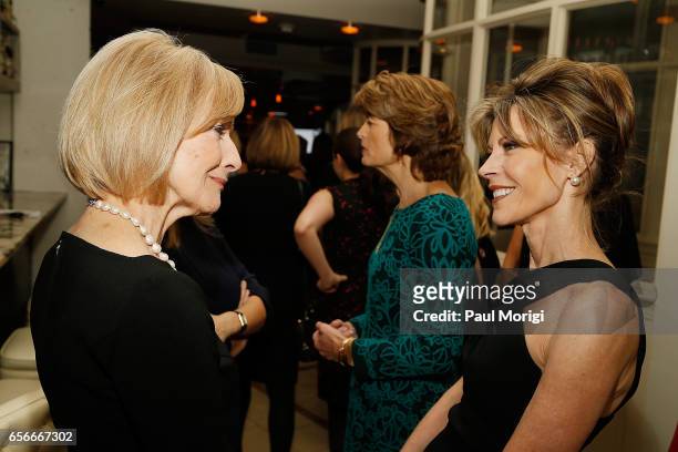 Anchor and Managing Editor of PBS Newshour Judy Woodruff and ELLE Editor-in-Chief Robbie Myers attend ELLE and Bottega Veneta Women in Washington...