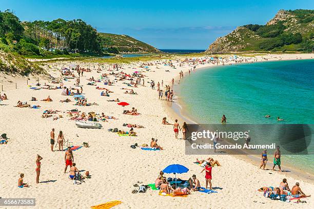 cies island in rias baixas - vigo fotografías e imágenes de stock
