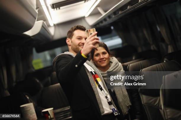 Fanclub Nationalmannschaft powered by Coca Cola Magic Moments tour prior to the international friendly match between Germany and England at Signal...