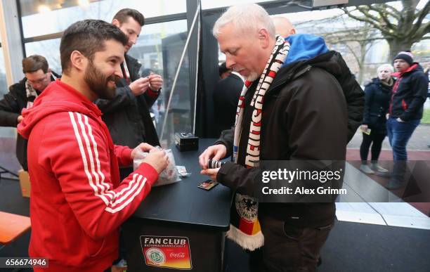 Fanclub Nationalmannschaft powered by Coca Cola activations prior to the international friendly match between Germany and England at Signal Iduna...