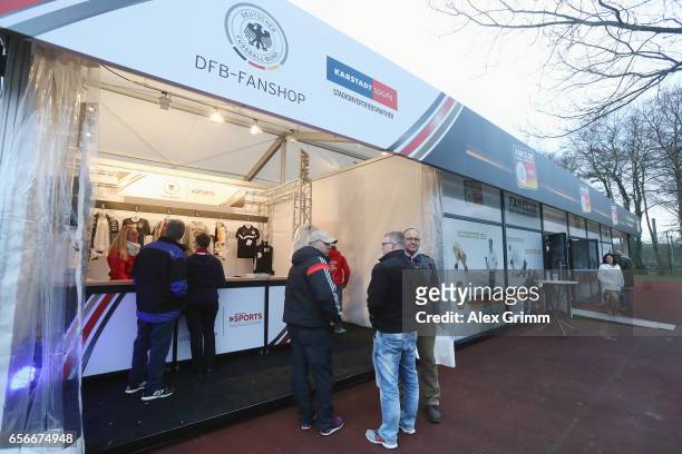 Fanclub Nationalmannschaft powered by Coca Cola activations prior to the international friendly match between Germany and England at Signal Iduna...