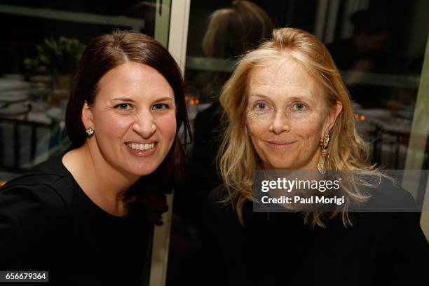 Christine Delargy and Jennifer Maguire Isham attend ELLE and Bottega Veneta Women in Washington dinner hosted by Robbie Myers, ELLE, Editor-in-Chief...