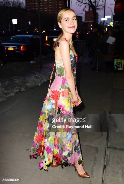 Actress Kiernan Shipka is seen walking in Soho on March 22, 2017 in New York City.