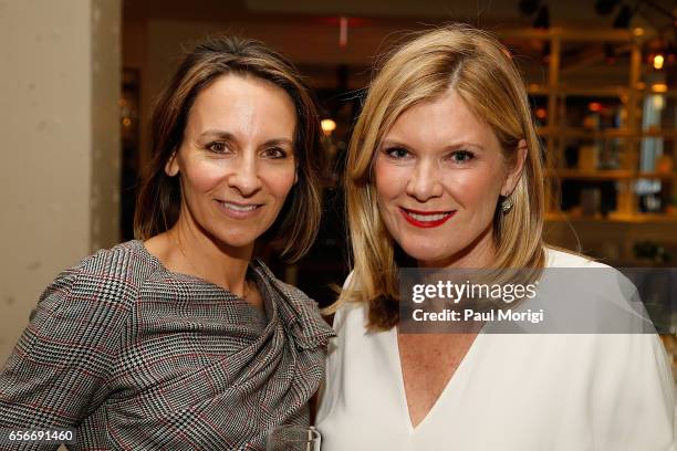 Jeanne Wolak and Missy Edwards attend ELLE and Bottega Veneta Women in Washington dinner hosted by Robbie Myers, ELLE, Editor-in-Chief at Fiola Mare...