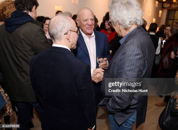 Bob Balaban, Barry Diller and Eric Fischl attend the "Cezanne Et Moi" New York premiere after party at the Whitby Hotel on March 22, 2017 in New York...