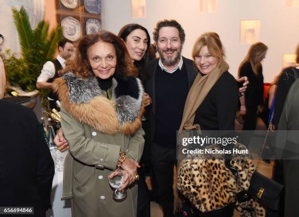 Diane von Furstenberg, Ahn Duong, Guillaume Gallienne and Anne McNally attends the "Cezanne Et Moi" New York premiere after party at the Whitby Hotel...