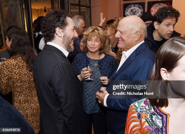Actor Guillaume Gallienne, Daniele Thompson and Barry Diller attend the "Cezanne Et Moi" New York premiere after party at the Whitby Hotel on March...