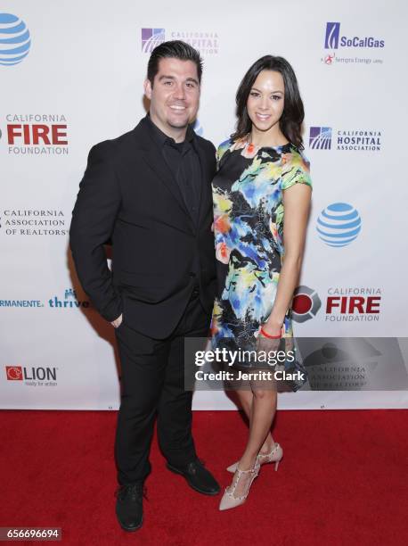 Michael Cookie and Sara Rose attend California Fires Foundation's 4th Annual Foundation Gala at Avalon Hollywood on March 22, 2017 in Los Angeles,...